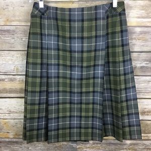 Pendleton Wool Blend plaid Box Pleat Skirt.